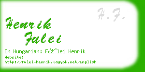 henrik fulei business card